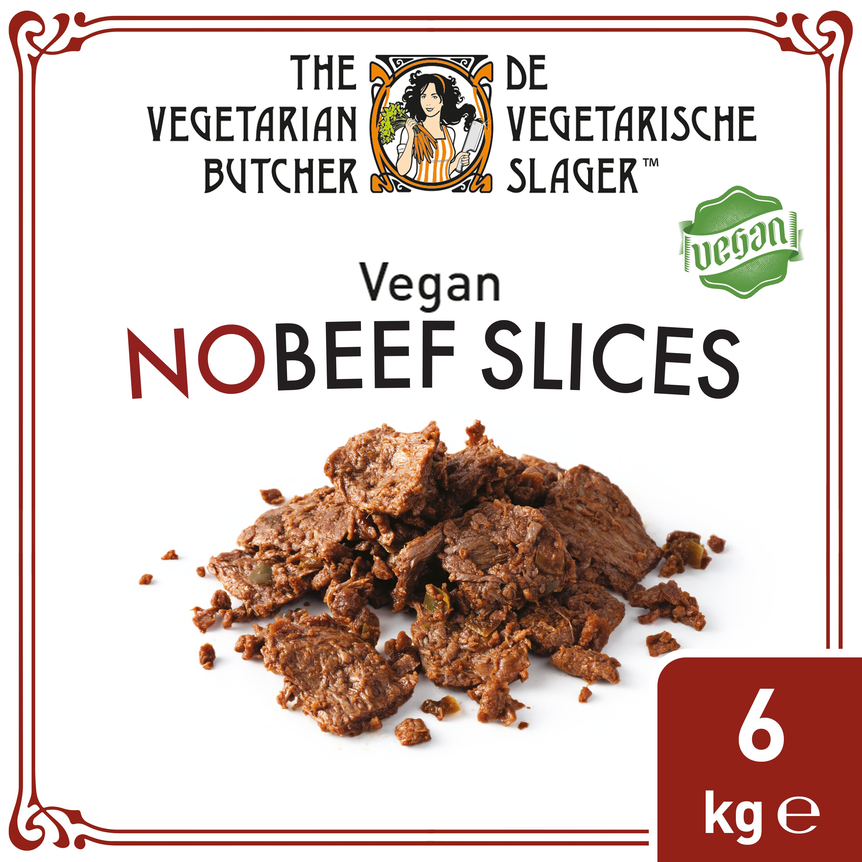 De Vegetarische Slager Veganistische Runderstuckjes Kant en Klaar 6x1 kg - 